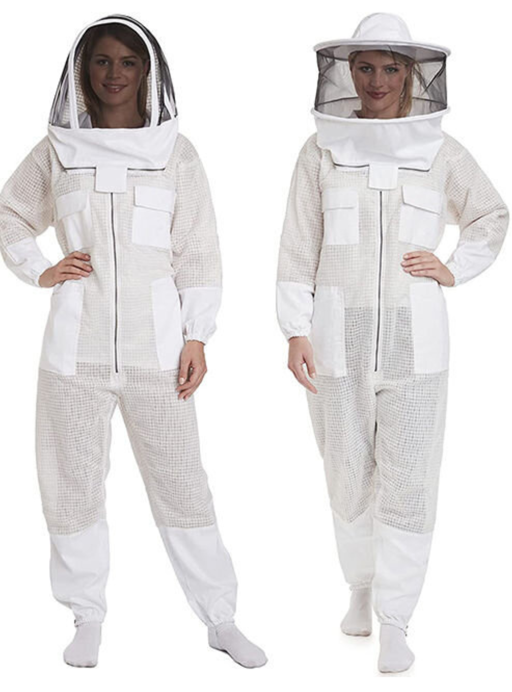 Unisex White Ventilated Bee Suit