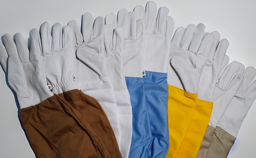 BeeGuard Spectrum: 5-Pack Cotton Goatskin Beekeeping Gloves