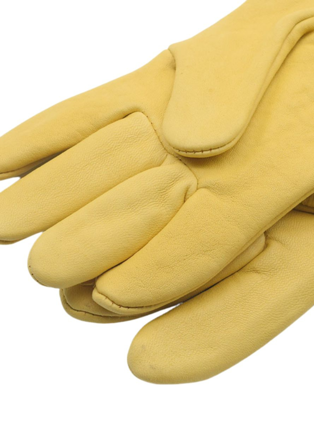 Closeup of Yellow Beekeeping Protective Gloves breathable 